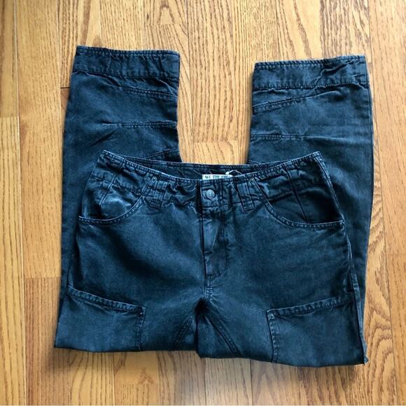 Free People We The Free Supersonic Slim Barrel Black Jeans Women’s Size 8 NWOT - Picture 11 of 14